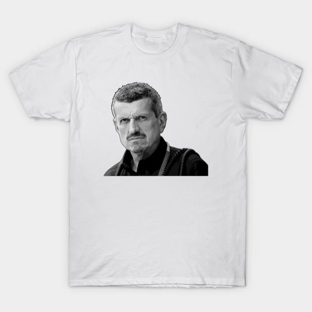 Guenther Steiner Black and White T-Shirt by KAM Std